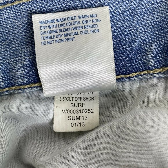 Old Navy Diva Juniors Teen 0 Light Blue Distressed Cutoff Denim Jean Shorts - Picture 8 of 9